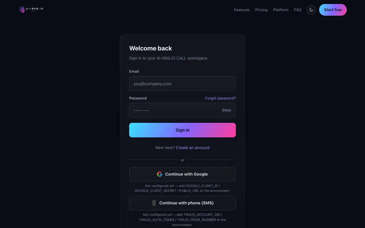 The reset form asking for an email address and Send reset link.